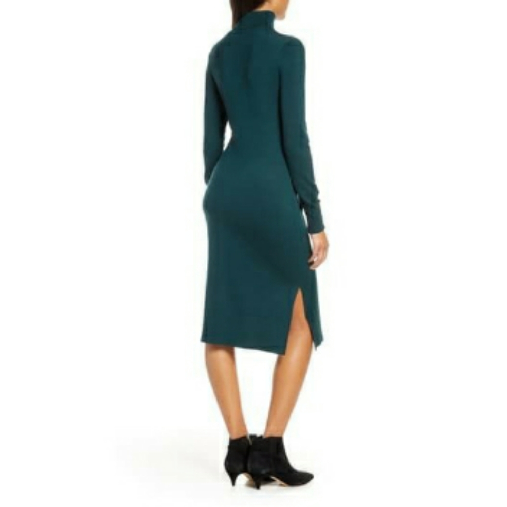 Eliza J Long Sleeve Turtleneck Midi Sweater Dress - Picture 2 of 7